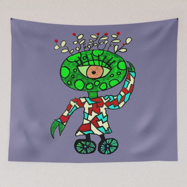 Item preview, Futuristic Alien Roller Girl designed and sold by Maureen Zaharie.