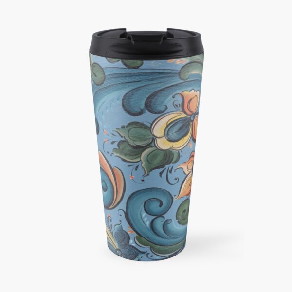 Telemark Rosemaling from Norway Travel Mug