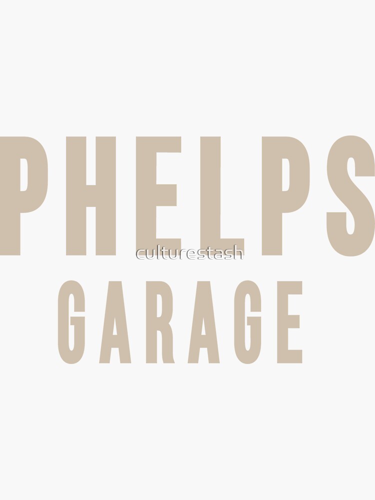 "Phelps Garage" Sticker by culturestash Redbubble