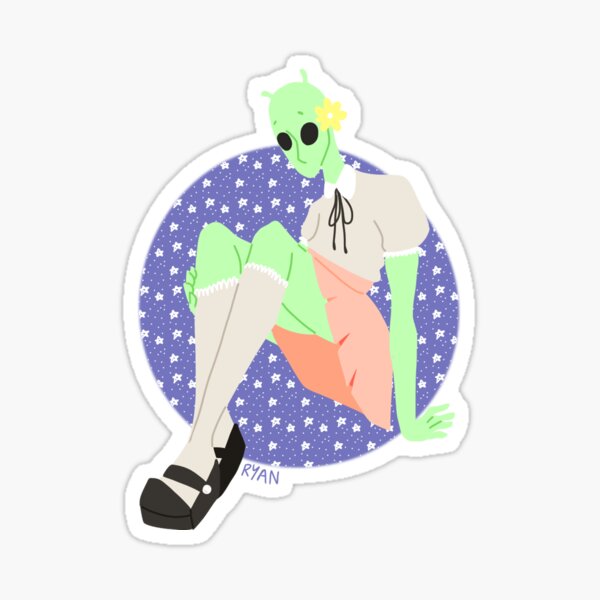 Lonely Alien Sticker