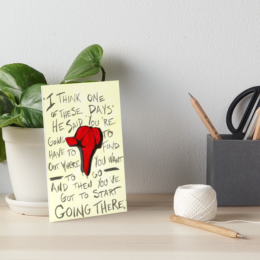 "The Catcher in the Rye Holden's Red Hunting Cap" Art Board Print for