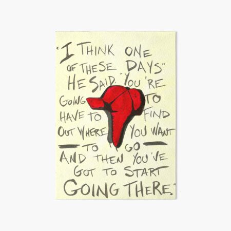 The Catcher in the Rye - Holden's Red Hunting Cap Art Board Print