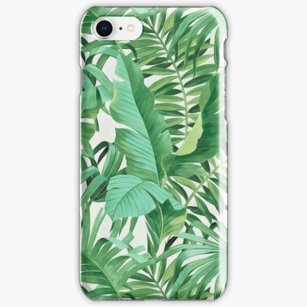 Green tropical leaves II iPhone Snap Case