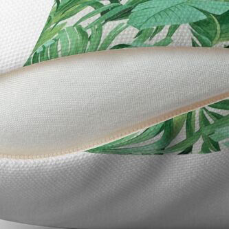 Alternate view of Green tropical leaves II Throw Pillow