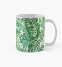 Green tropical leaves II Mug