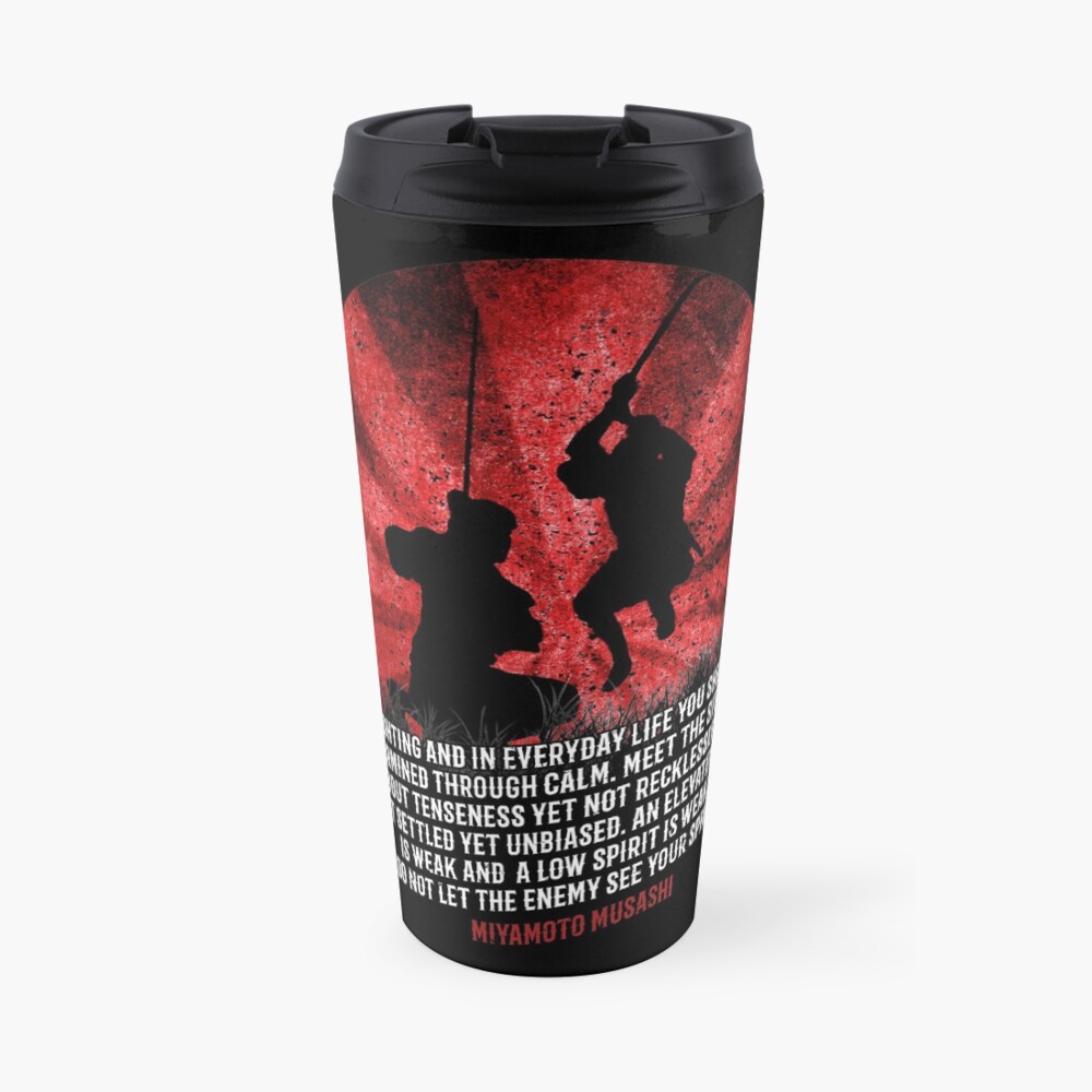 Fighting Spirit Wisdom by Samurai Musashi Travel Mug