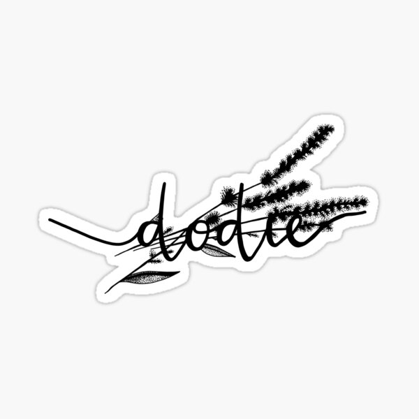 Dodie Clark Doddleoddle signature and tattoo Sticker