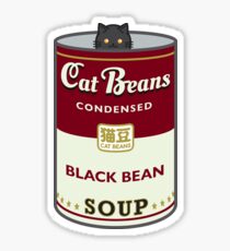Cat Beans Soup Can Sticker