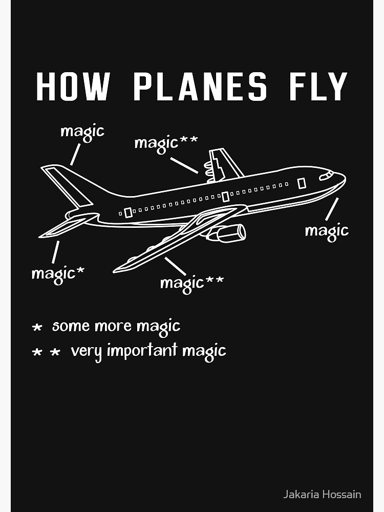 How Planes Fly T-Shirt, Airplane Flying Pilot Tshirt Gift Metal