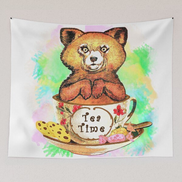 Item preview, Teddy Bear Tea Time designed and sold by LizzyizzyDesign.