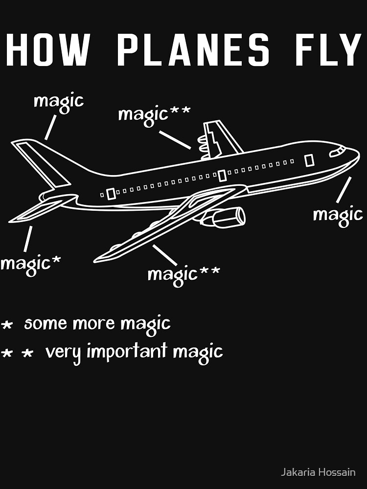 T-shirt Humour Pilote "I PILOT FLY" - Fruit Of The Loom - Neuf Sans étiquette