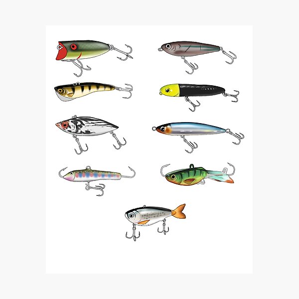 Spinner lure diagram Art Print for Sale by vectorworks51