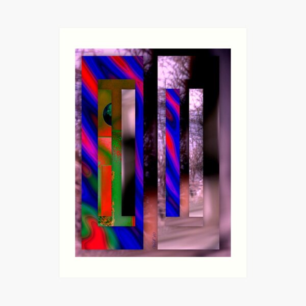 Split between an open door and a big dream Art Print