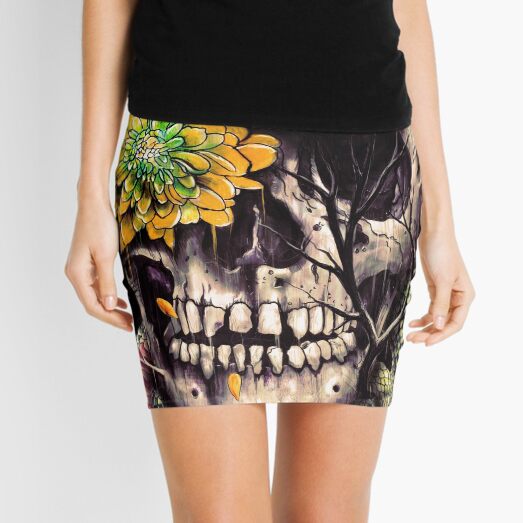 Snake and Skull Mini Skirt