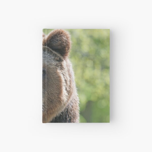 Bear, bear's face, forest bear, terrible bear, bear-to-beard Hardcover Journal