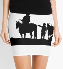 Two Cowboys on horses Mini Skirt
