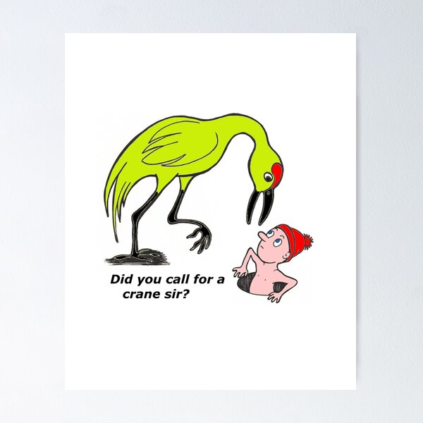 Item preview, Crane Sir? ipad cover image designed and sold by SaxonArtDesign.