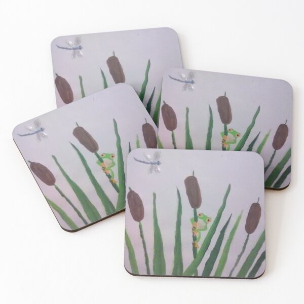 Item preview, Tree frog and dragonfly designed and sold by BellsPainting.