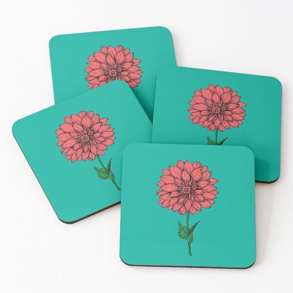 Item preview, Dahlia hand drawn illustration designed and sold by Katerina Mitkova Kirilova.