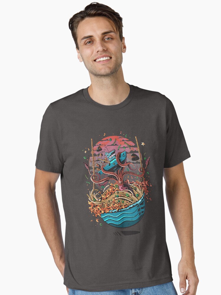 Thumbnail 1 of 7, Essential T-Shirt, The revenge of the squid designed and sold by zsoltbaritz.