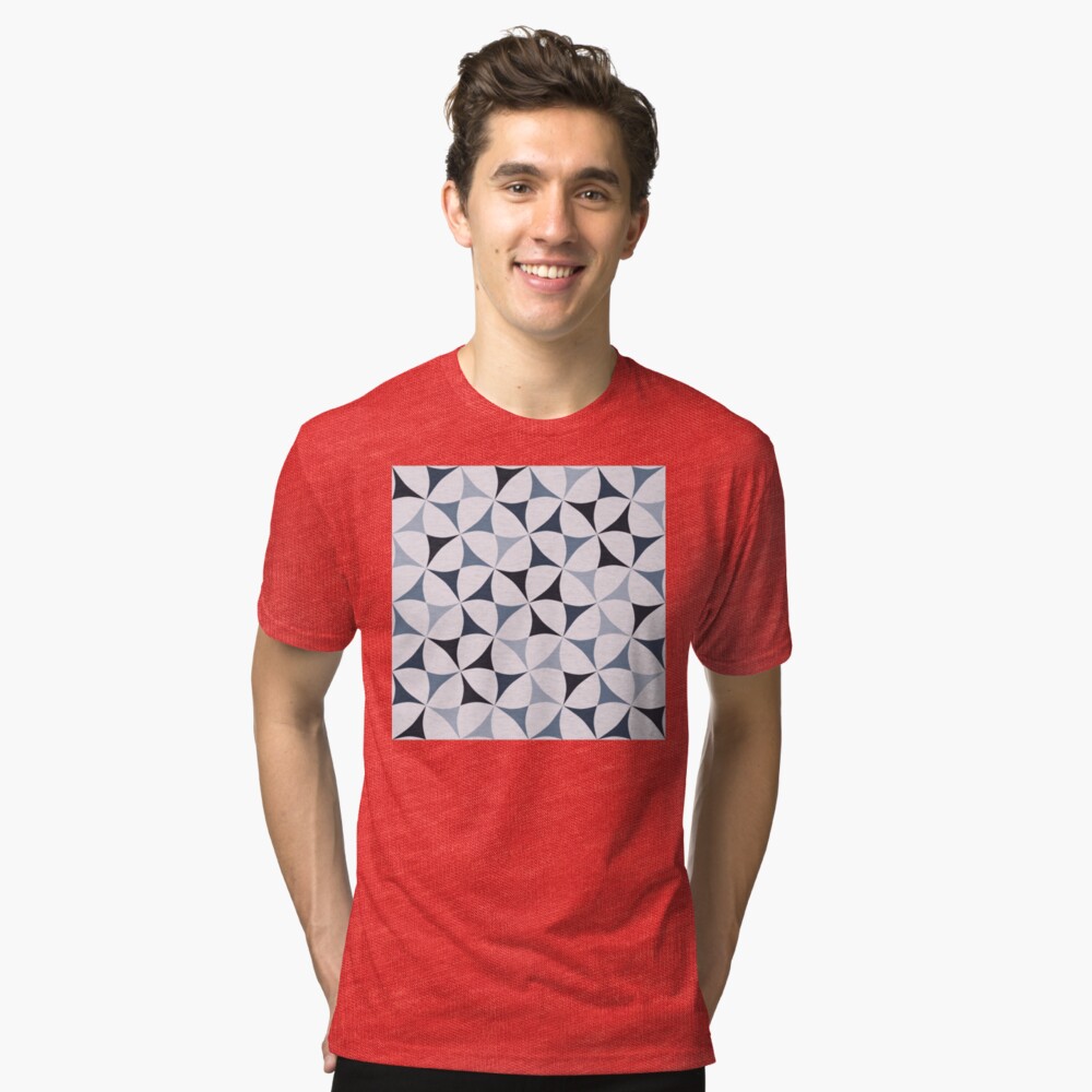 Geometric Pattern: Windmill: Winter Tri-blend T-Shirt
