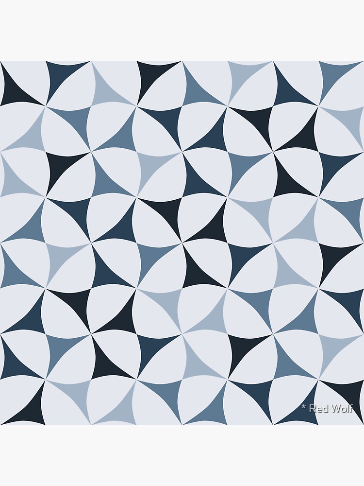 Geometric Pattern: Windmill: Winter by redwolfoz