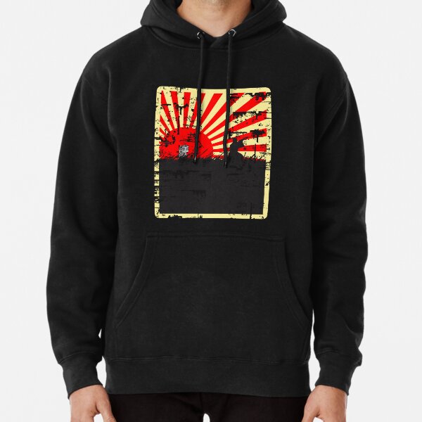 Samurai Rising Sun Flag Pullover Hoodie for Sale by Leopardman25