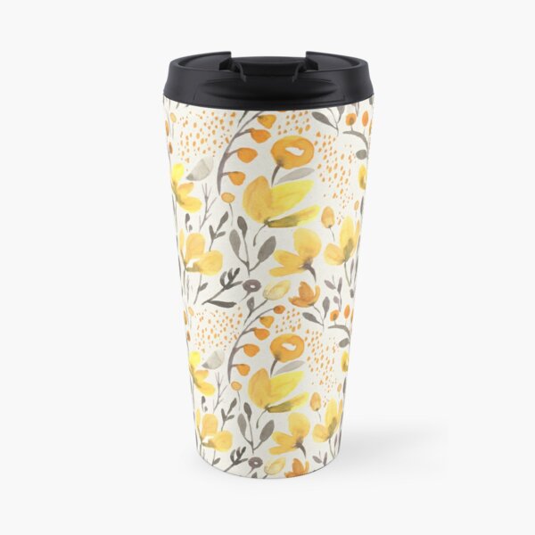 Yellow field Travel Coffee Mug