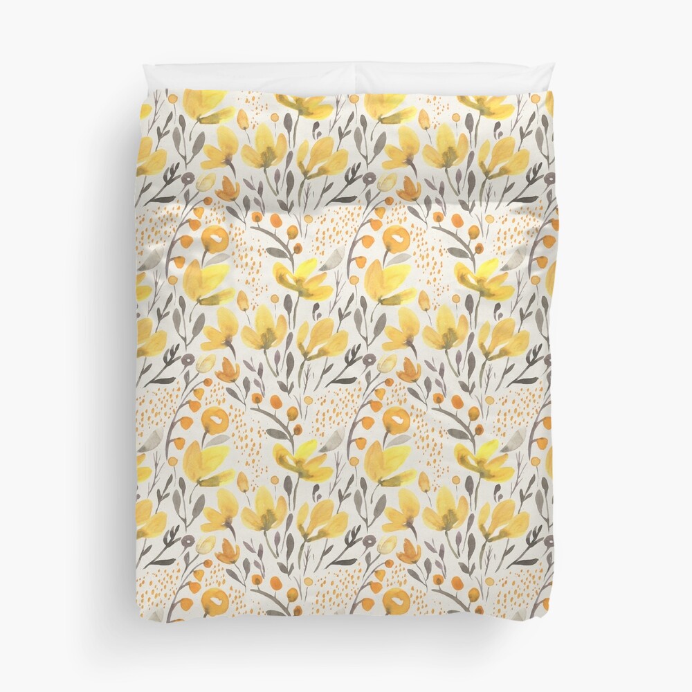 Yellow field Duvet Cover