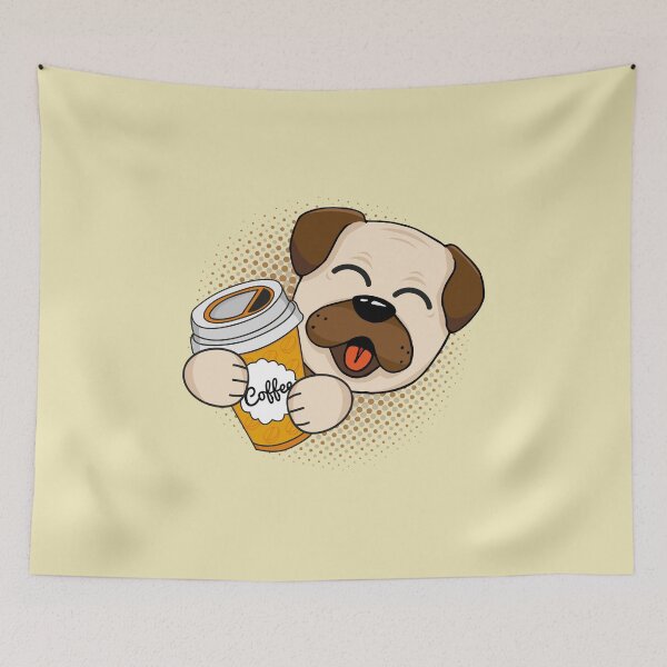 Item preview, Coffee and pug, dog, pugs designed and sold by Spoox.