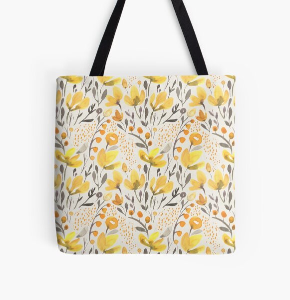 Yellow field All Over Print Tote Bag