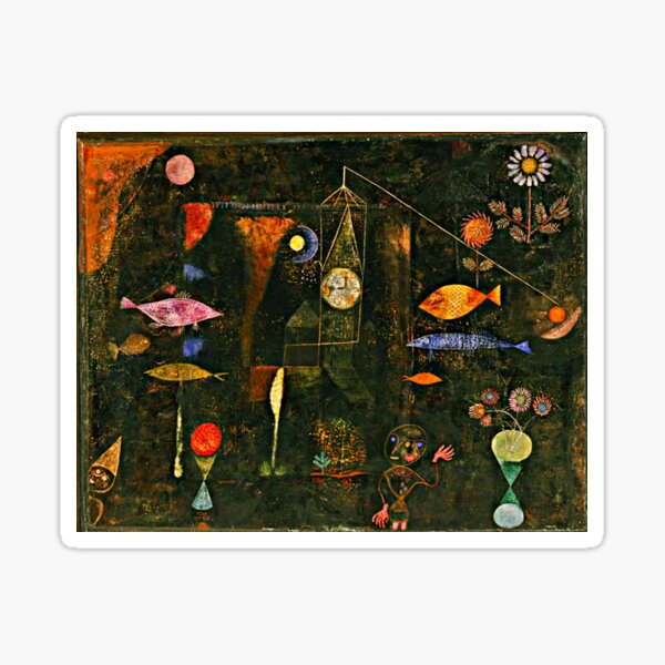 Klee - Fish Magic, abstract art Sticker