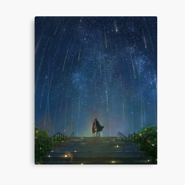 If stars come down and become flowers. Canvas Print