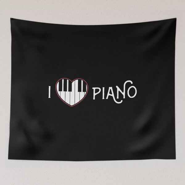 Item preview, Piano heart piano keyboard gift pianist music designed and sold by Franja2.