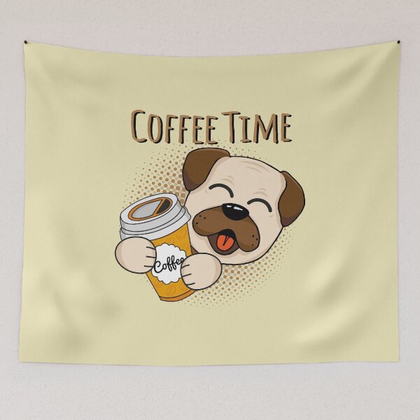 Item preview, Coffee and pug, dog, pugs designed and sold by Spoox.