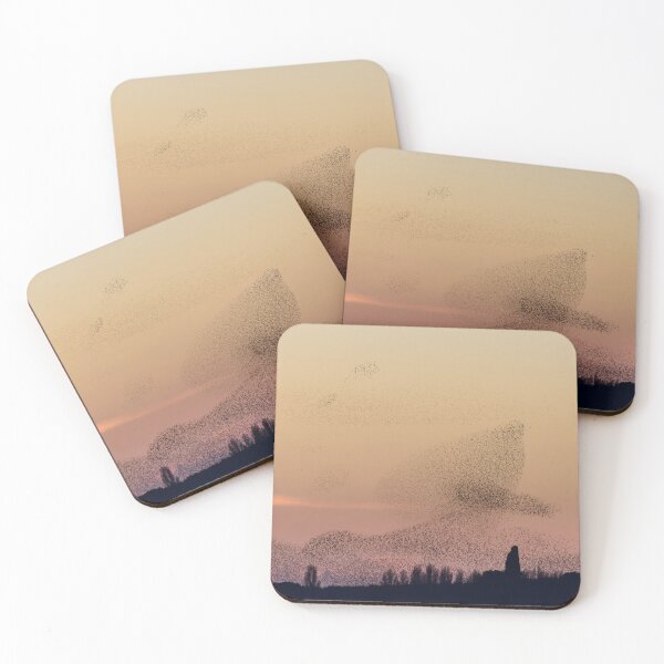 Item preview, Twilight Murmuration of starlings (stormo di storni) Lago Trasimeno, Umbria, Italy  designed and sold by AndrewJonesFoto.