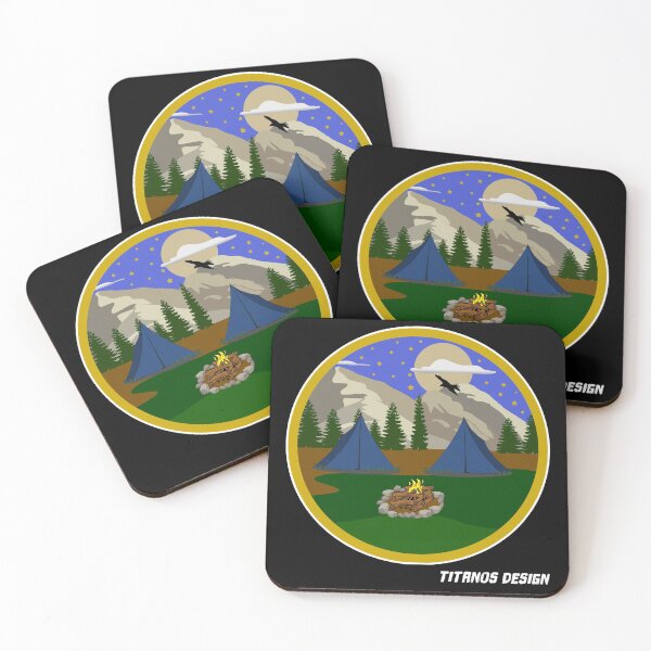 Item preview, Camping wilderness holiday mountains hiking adventure freedom designed and sold by titanosdesign.