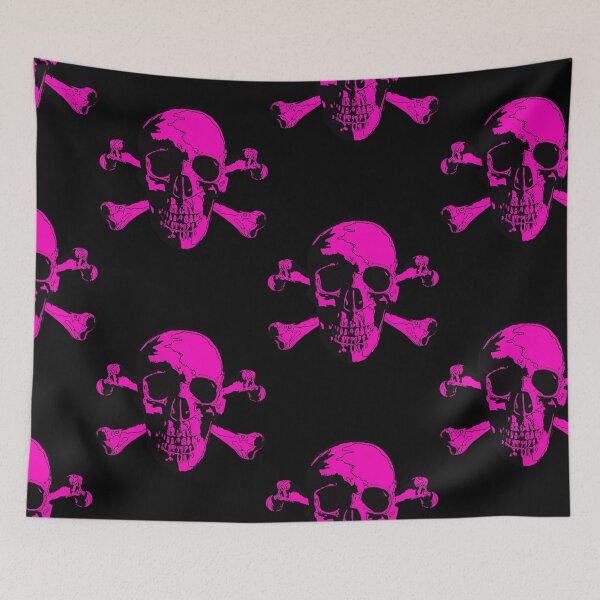 Item preview, Skull and cross bones Pink and Black designed and sold by EvilLeftHand.