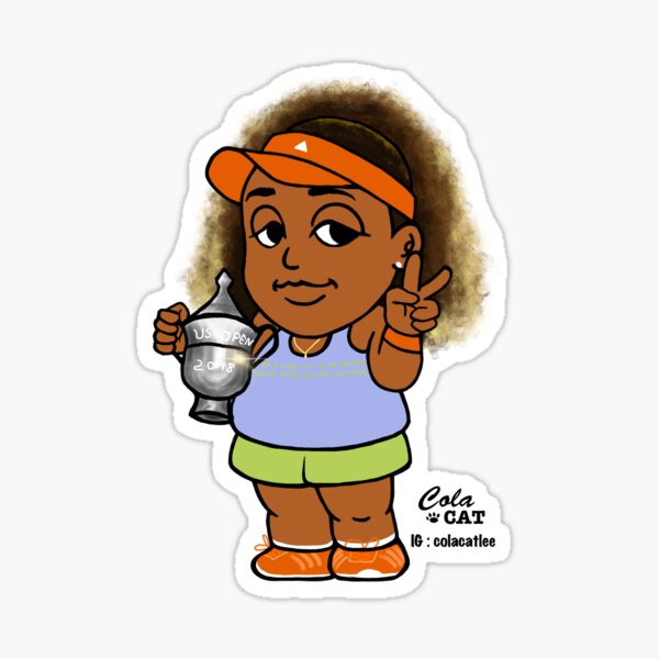 Naomi Osaka Tennis Sticker