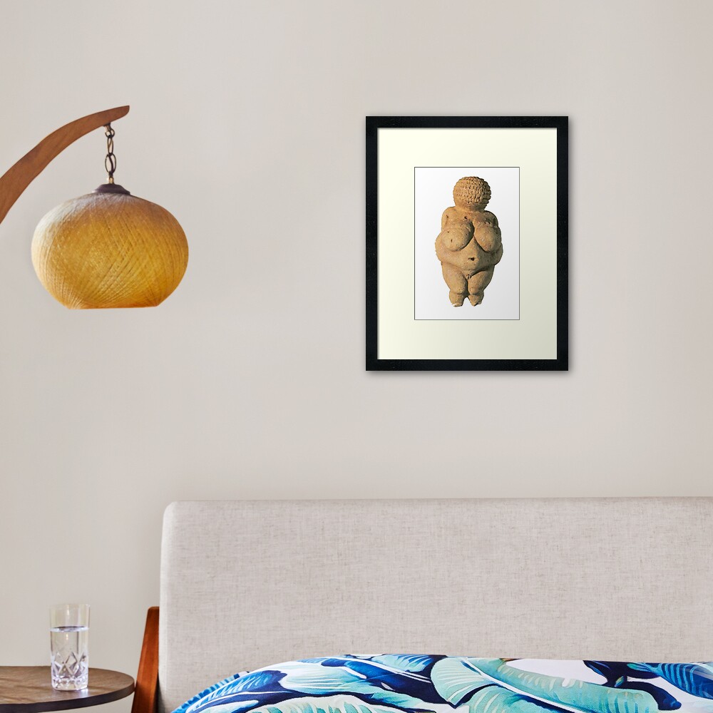 #Venus of #Willendorf #artifact sculpture art figurine statue humanbody #VenusofWillendorf Framed Art Print