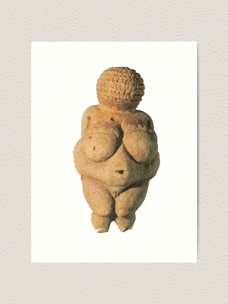 Alternate view of #Venus of #Willendorf #artifact sculpture art figurine statue humanbody #VenusofWillendorf Art Print