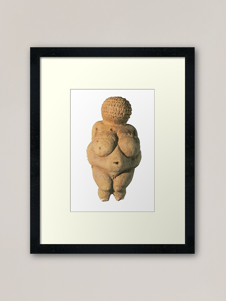 Alternate view of #Venus of #Willendorf #artifact sculpture art figurine statue humanbody #VenusofWillendorf Framed Art Print
