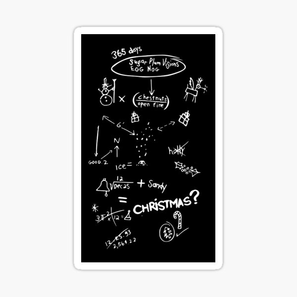 The nightmare before christmas equation Sticker