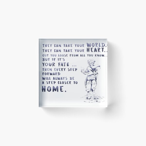 Kingdom Hearts 3 Quote Acrylic Block