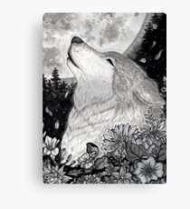 Lobo lunar Canvas Print