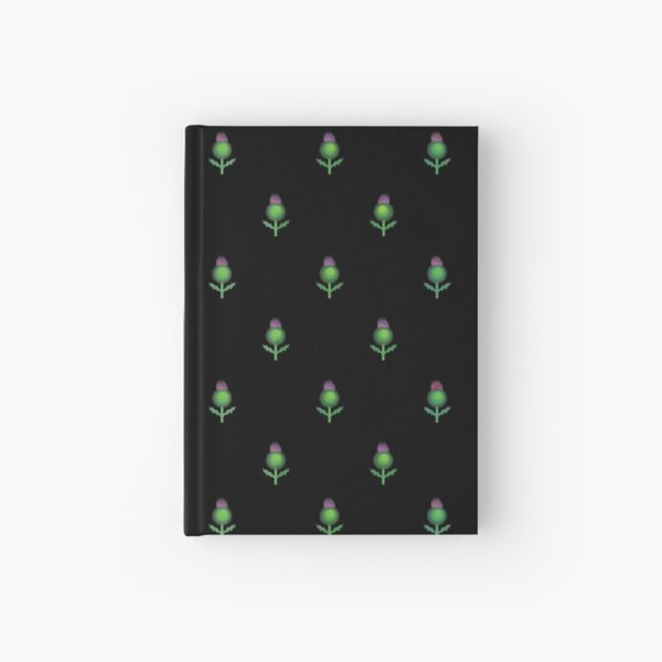 Cute Repeating Thistle Pattern Hardcover Journal