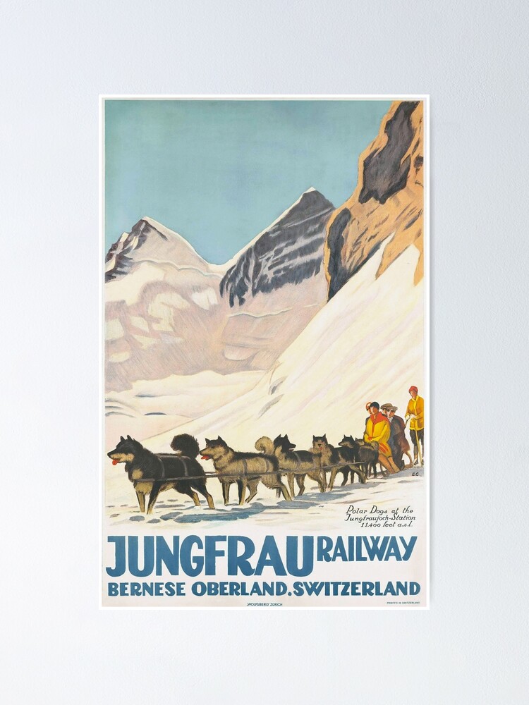 Alternate view of Jungfrau Huskies Poster