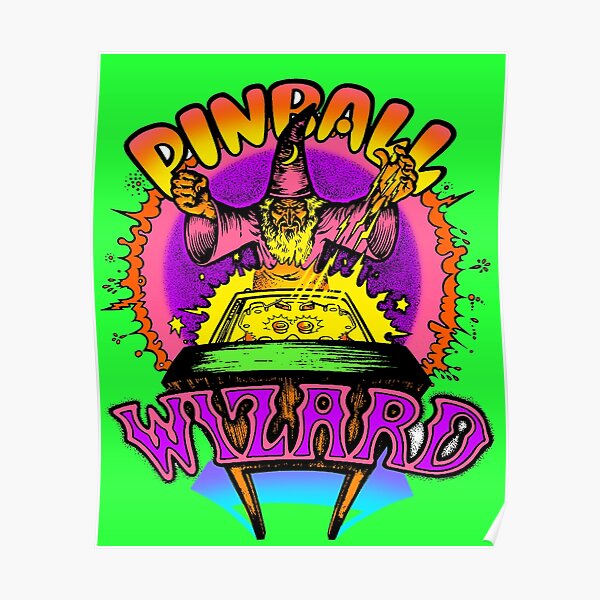 Vintage Pinball Wizard Premium Matte Vertical Poster
