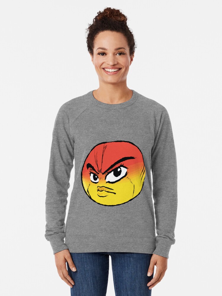 Angry Jojo Emoji Lightweight Sweatshirt By Eggowaffles Redbubble
