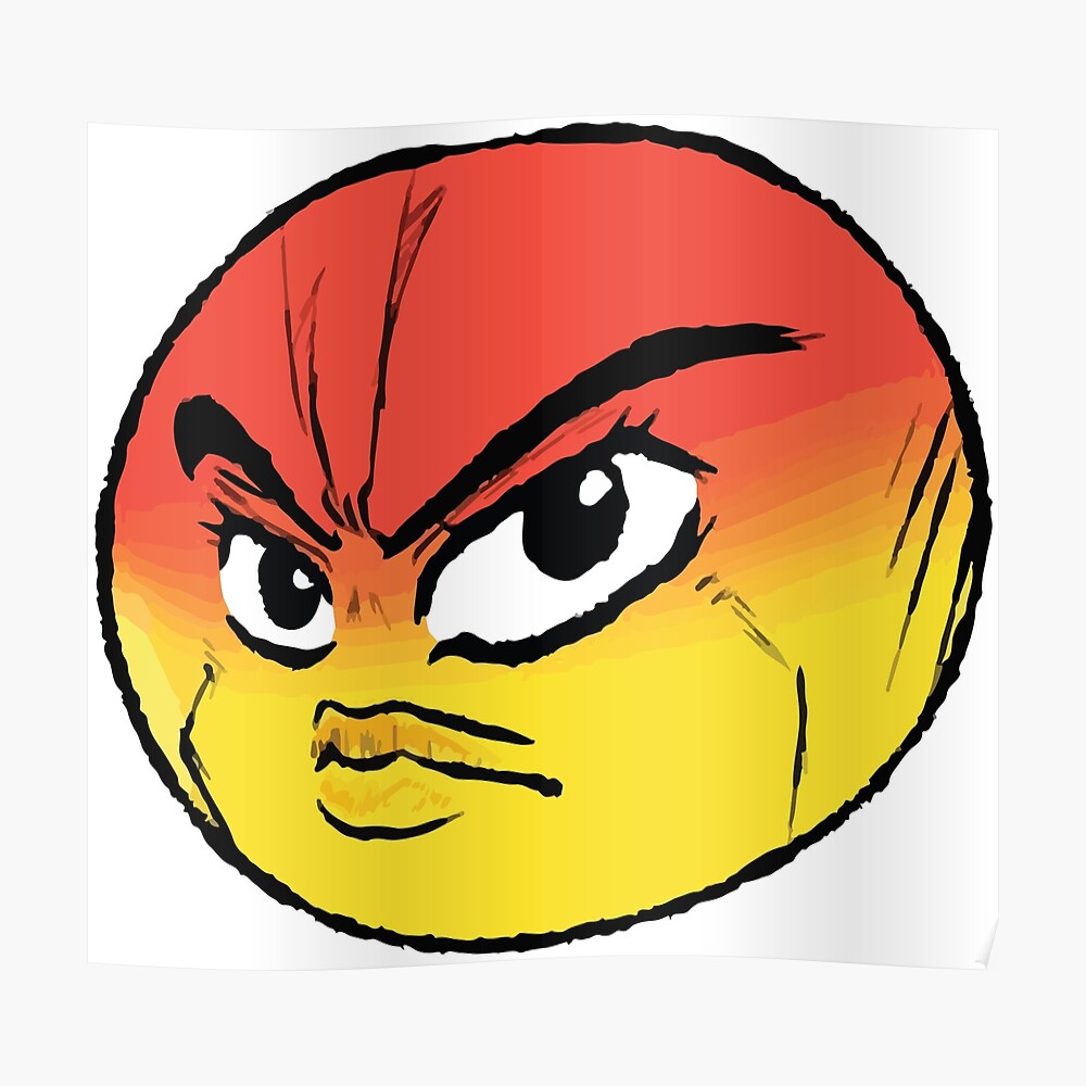 Angry Jojo Emoji Art Print By Eggowaffles Redbubble - giorno giovanna shirt roblox